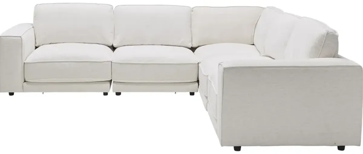 Nathan Snow 5-Piece Sectional with Crypton Home Fabric