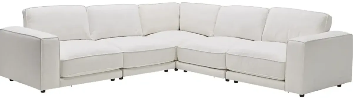 Nathan Snow 5-Piece Sectional with Crypton Home Fabric