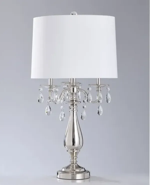 Steel Crystal Table Lamp