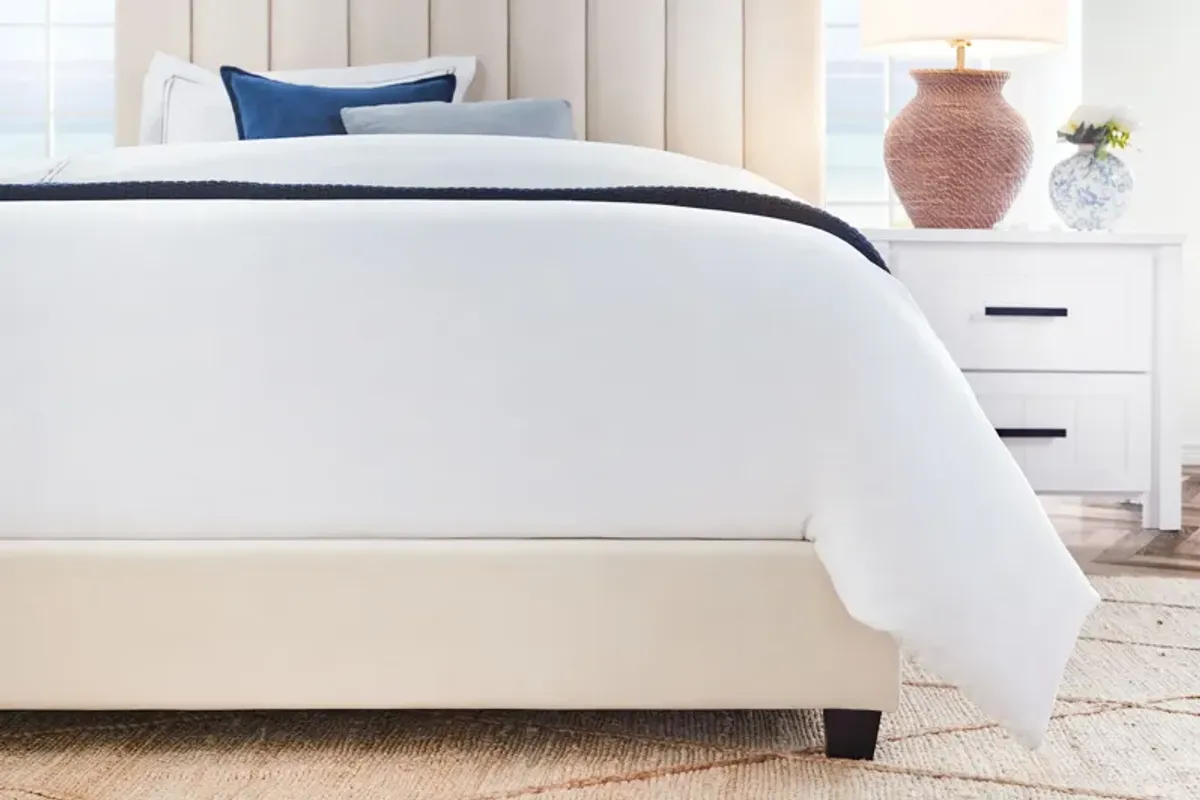 Brynn Ivory Upholstered King Bed