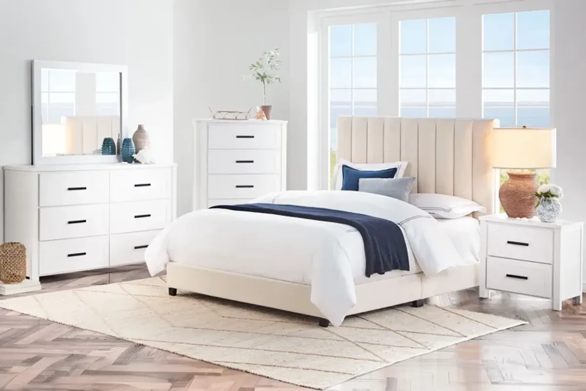 Brynn Ivory Upholstered King Bed