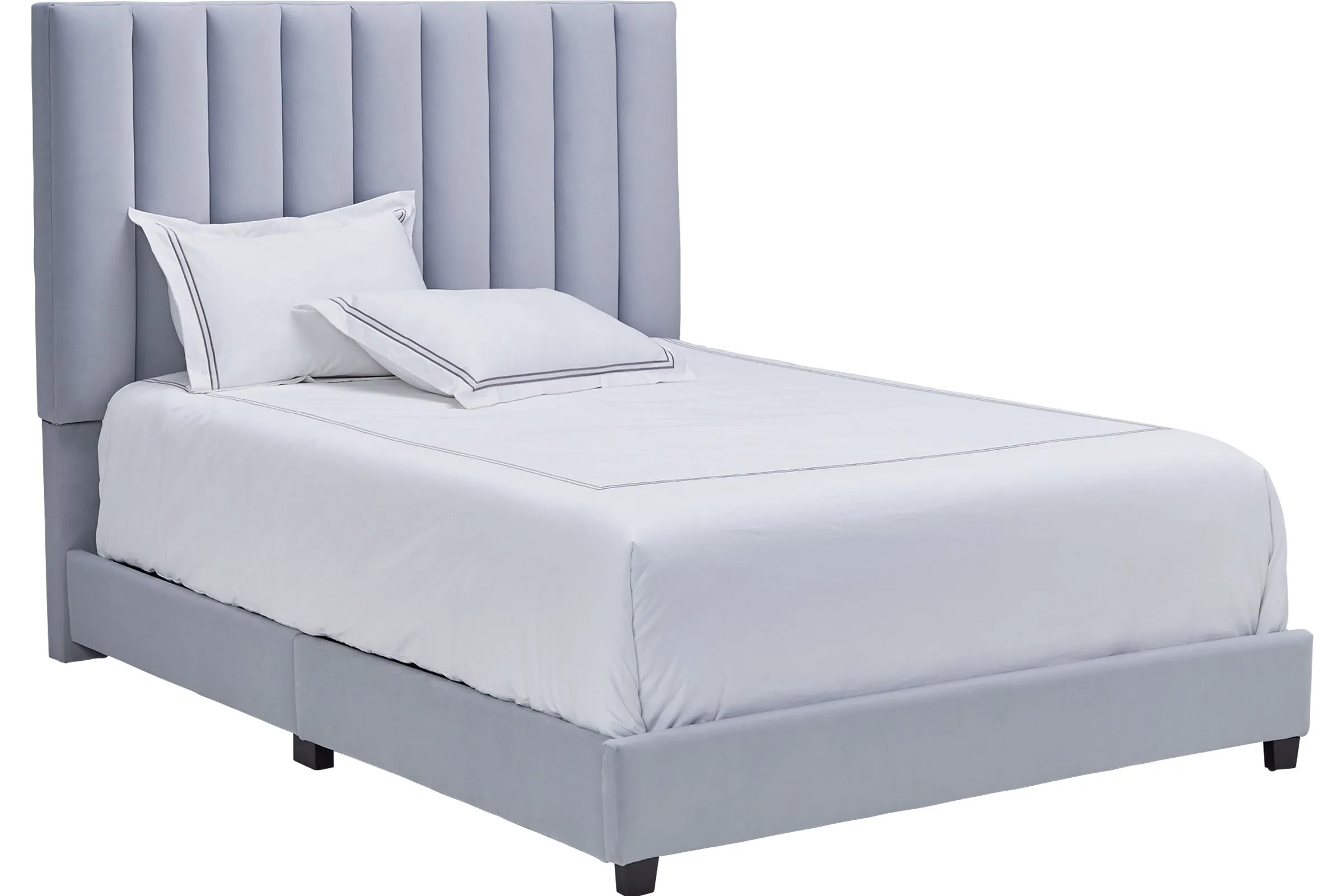 Byrnn Blue Upholstered King Bed