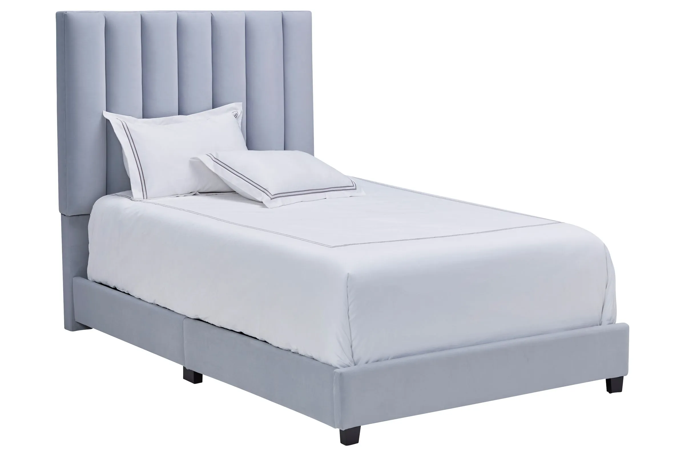 Byrnn Blue Upholstered Full Bed