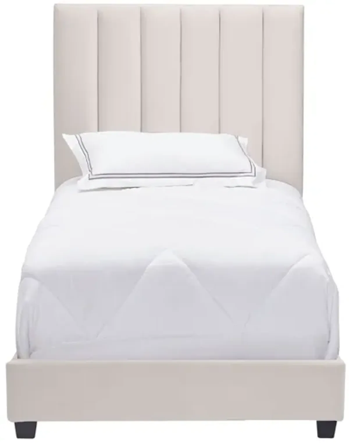 Brynn Ivory Upholstered Twin Bed