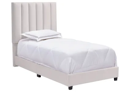 Brynn Ivory Upholstered Twin Bed