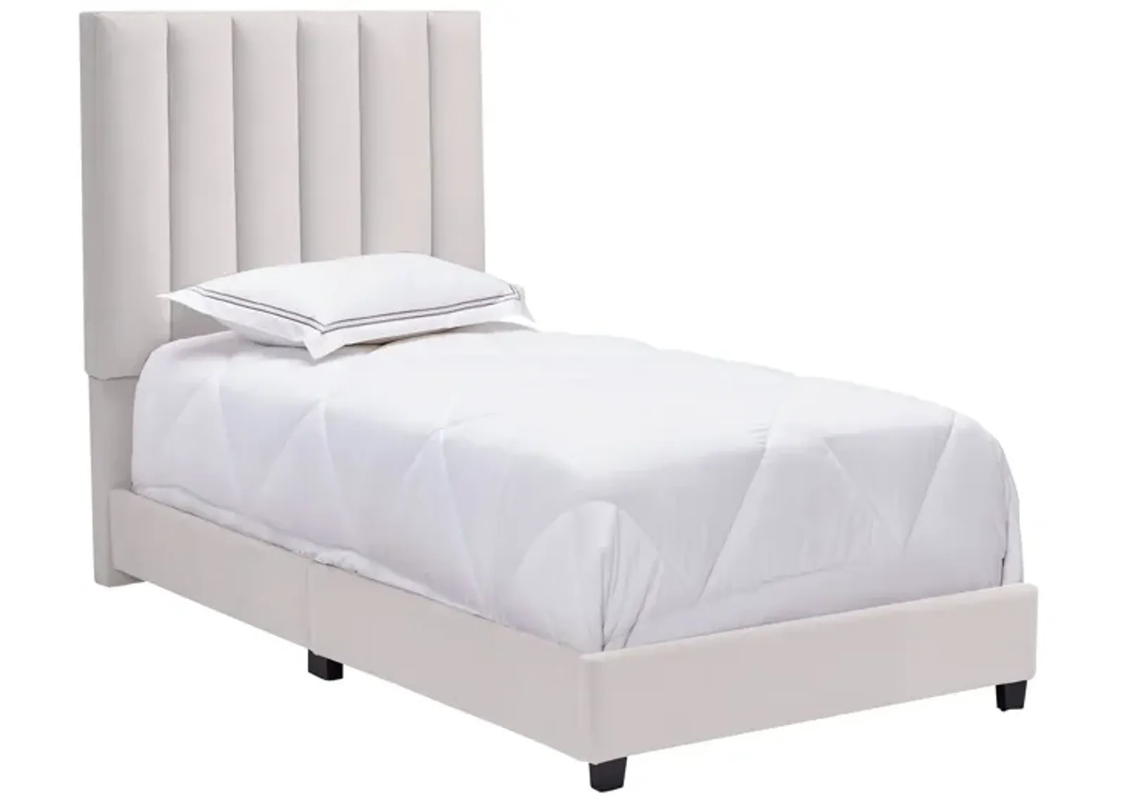 Brynn Ivory Upholstered Twin Bed