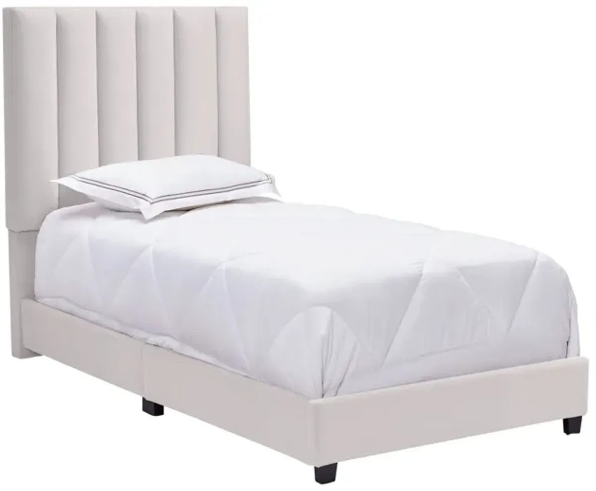 Brynn Ivory Upholstered Twin Bed