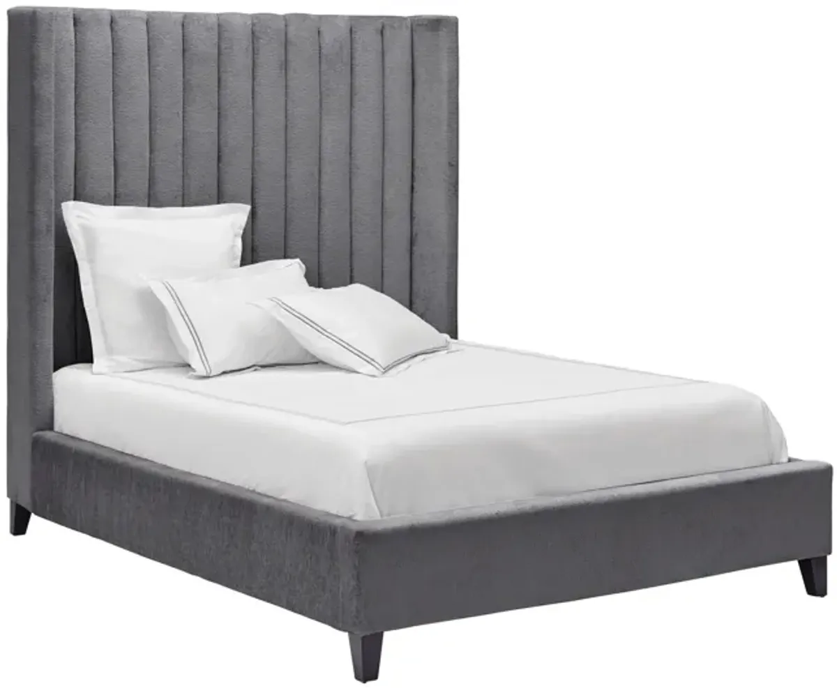 Mari Grey Upholstered Queen Bed