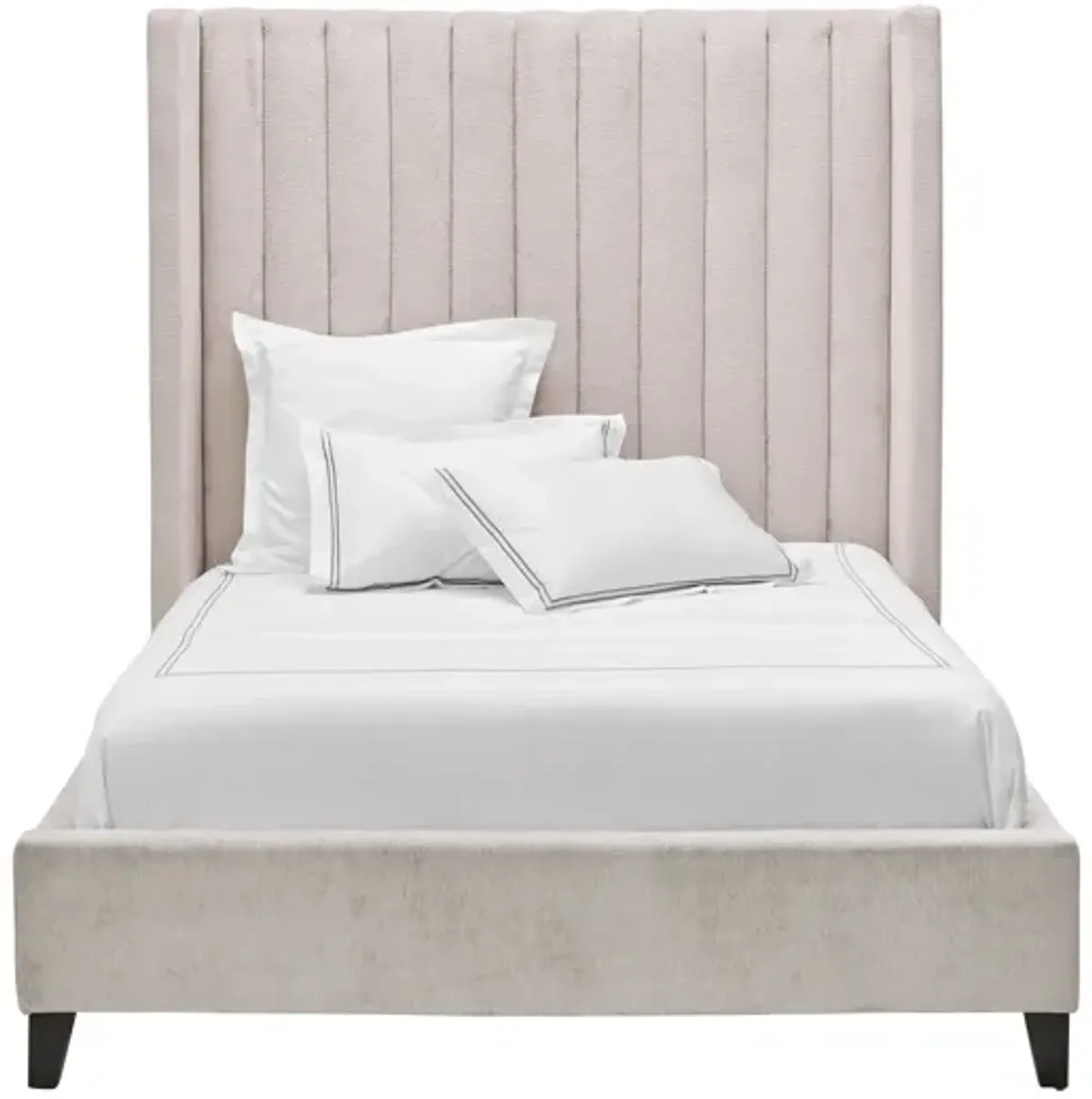 Mari Cream Upholstered Queen Bed