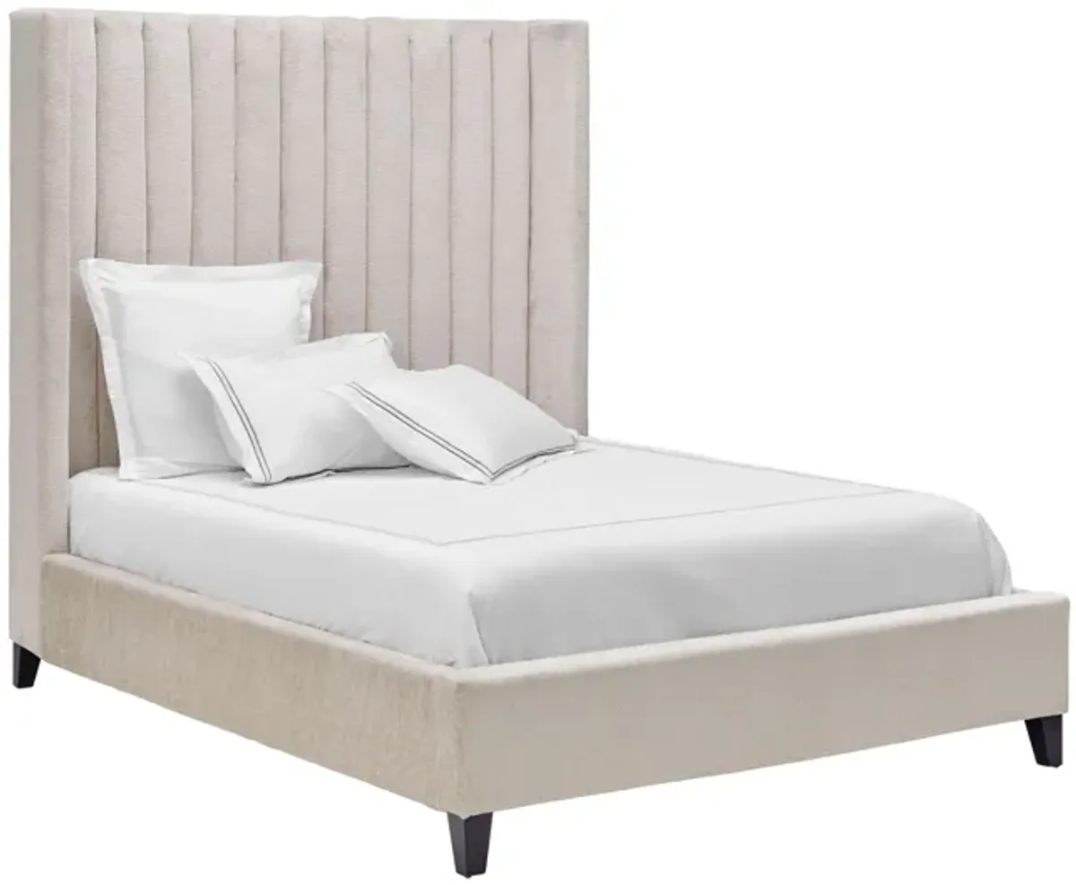 Mari Cream Upholstered Queen Bed