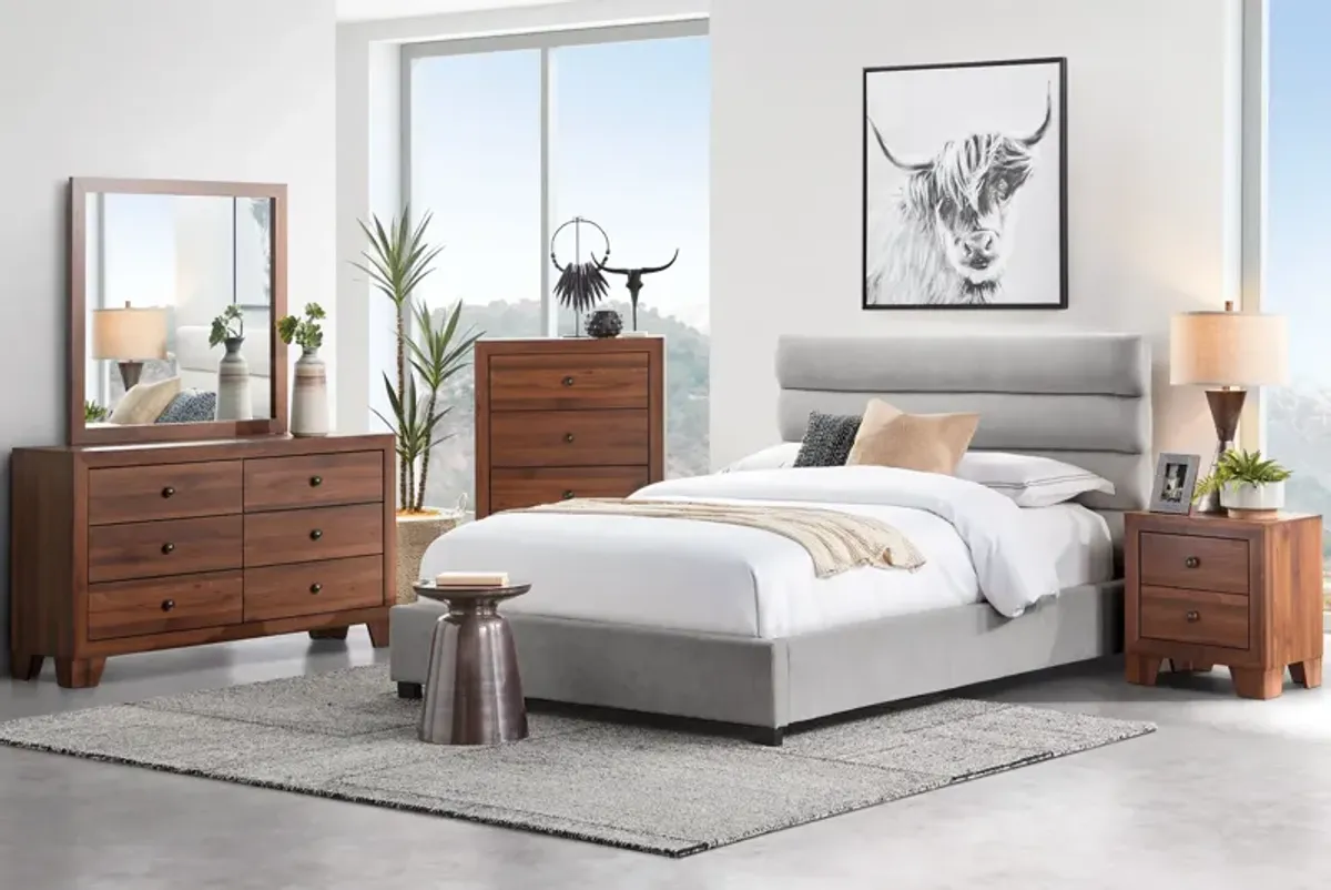 Bobbi Grey Upholstered King Bed