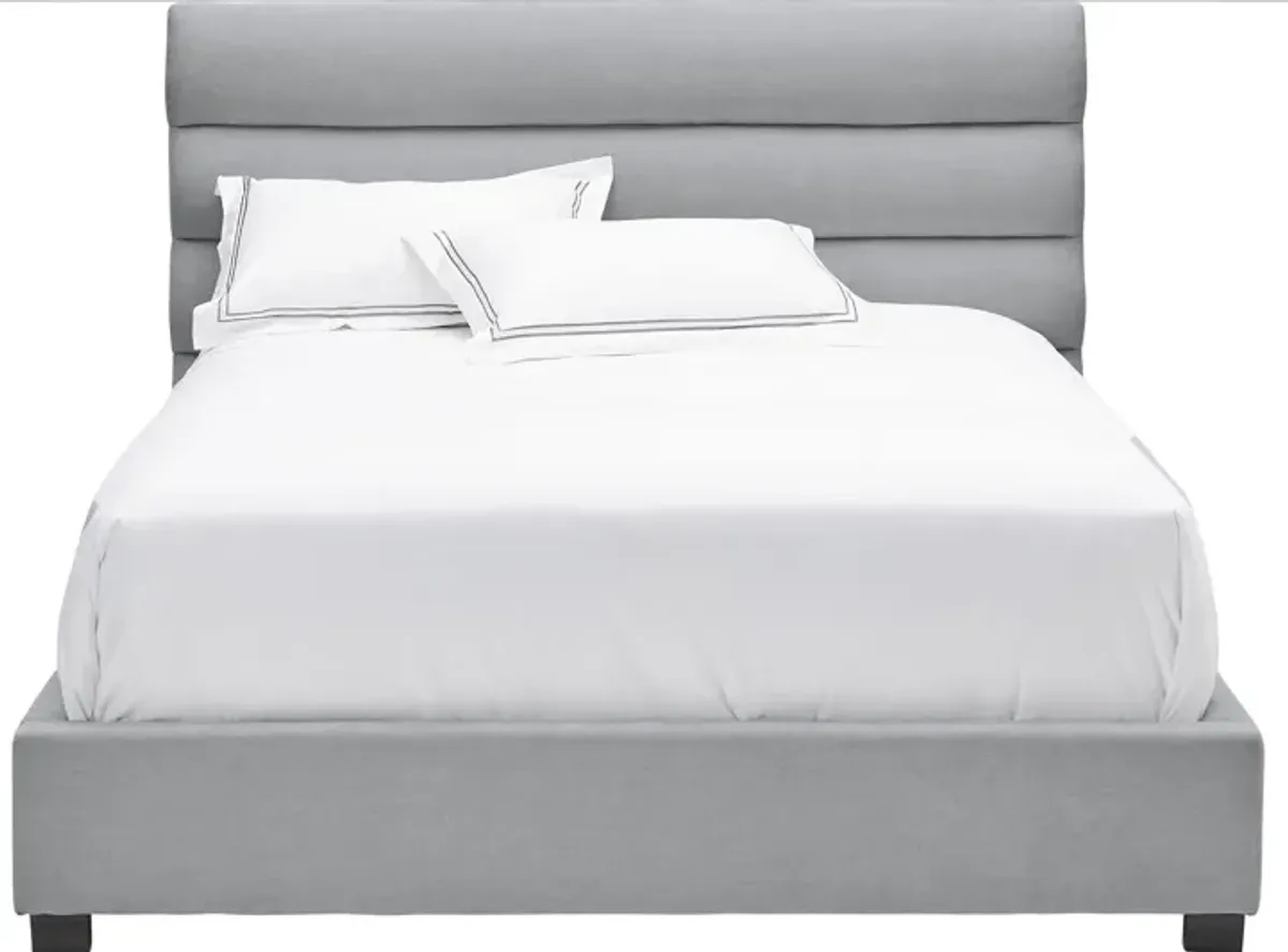 Bobbi Grey Upholstered King Bed