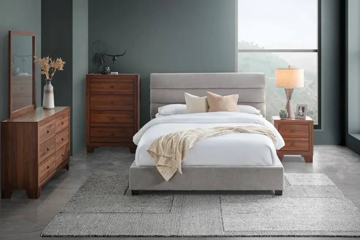 Bobbi Grey Upholstered King Bed