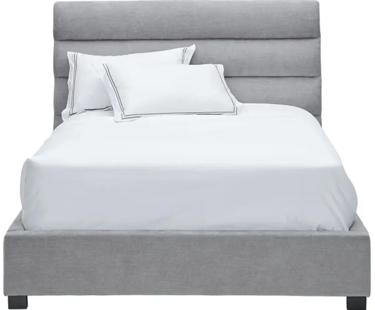 Bobbi Grey Upholstered Full Bed