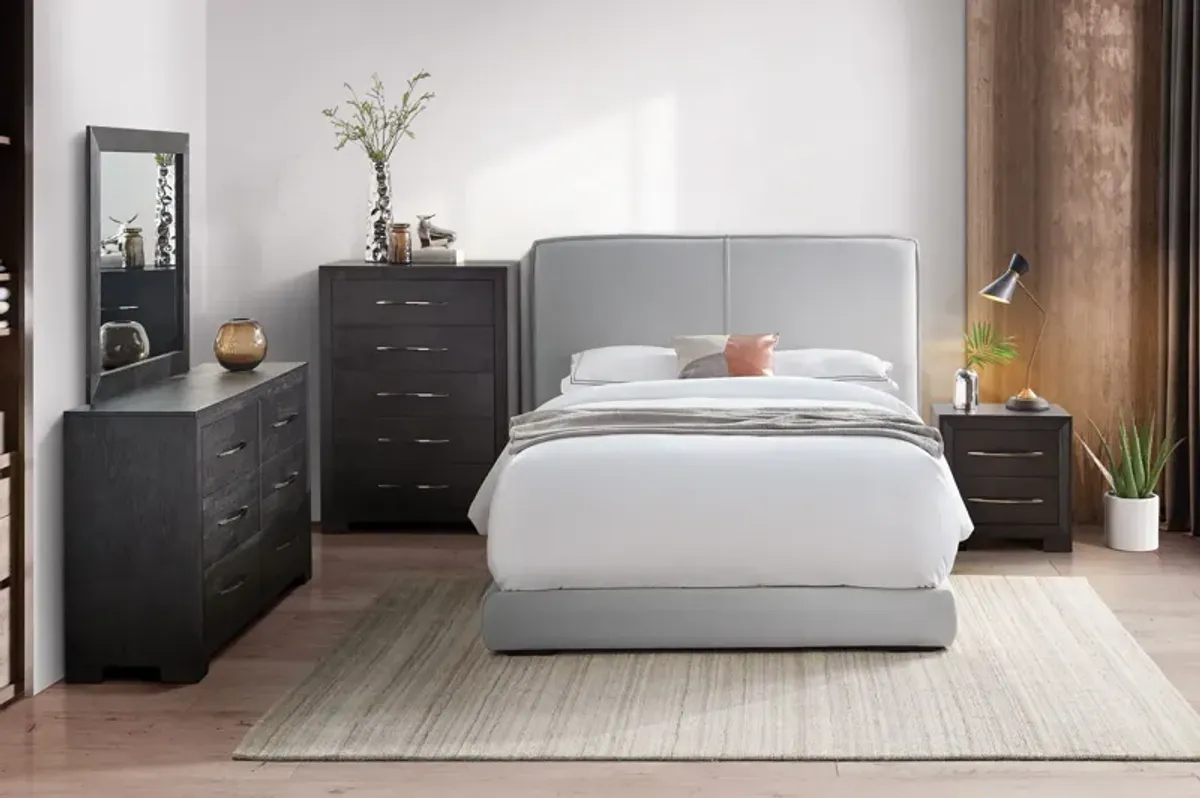 Rove Grey Upholstered King Bed