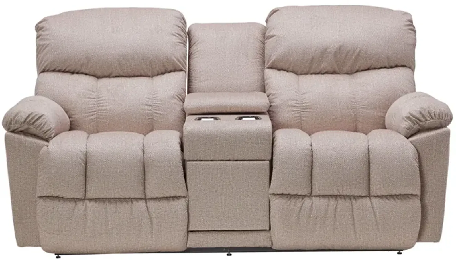 Morrison Sand Dual Power Reclining Console Loveseat by La-Z-Boy