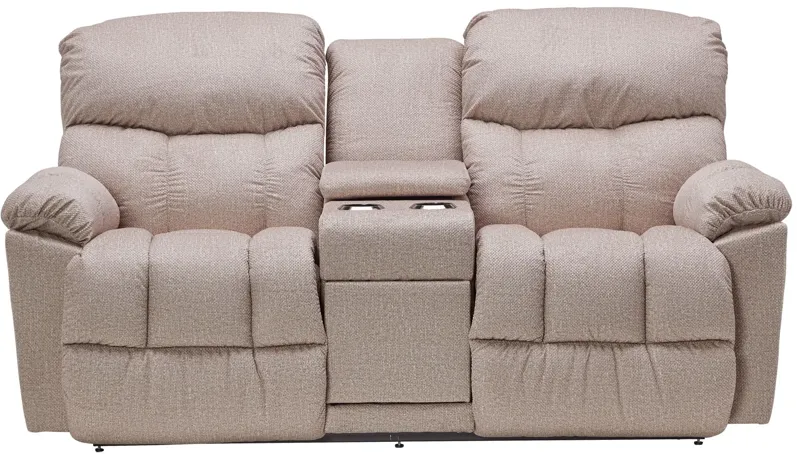 Morrison Sand Dual Power Reclining Console Loveseat by La-Z-Boy