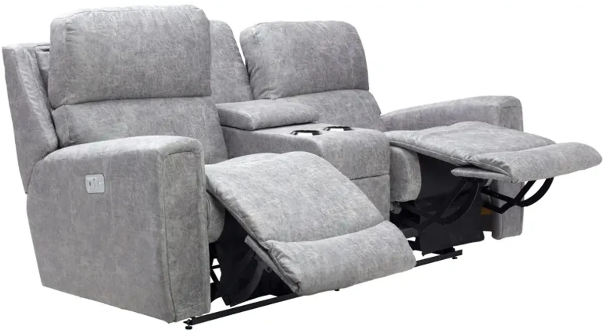 Apollo Dual Power Reclining Console Loveseat by La-Z-Boy