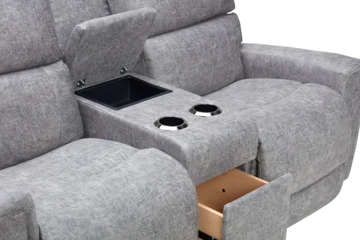 Apollo Dual Power Reclining Console Loveseat by La-Z-Boy