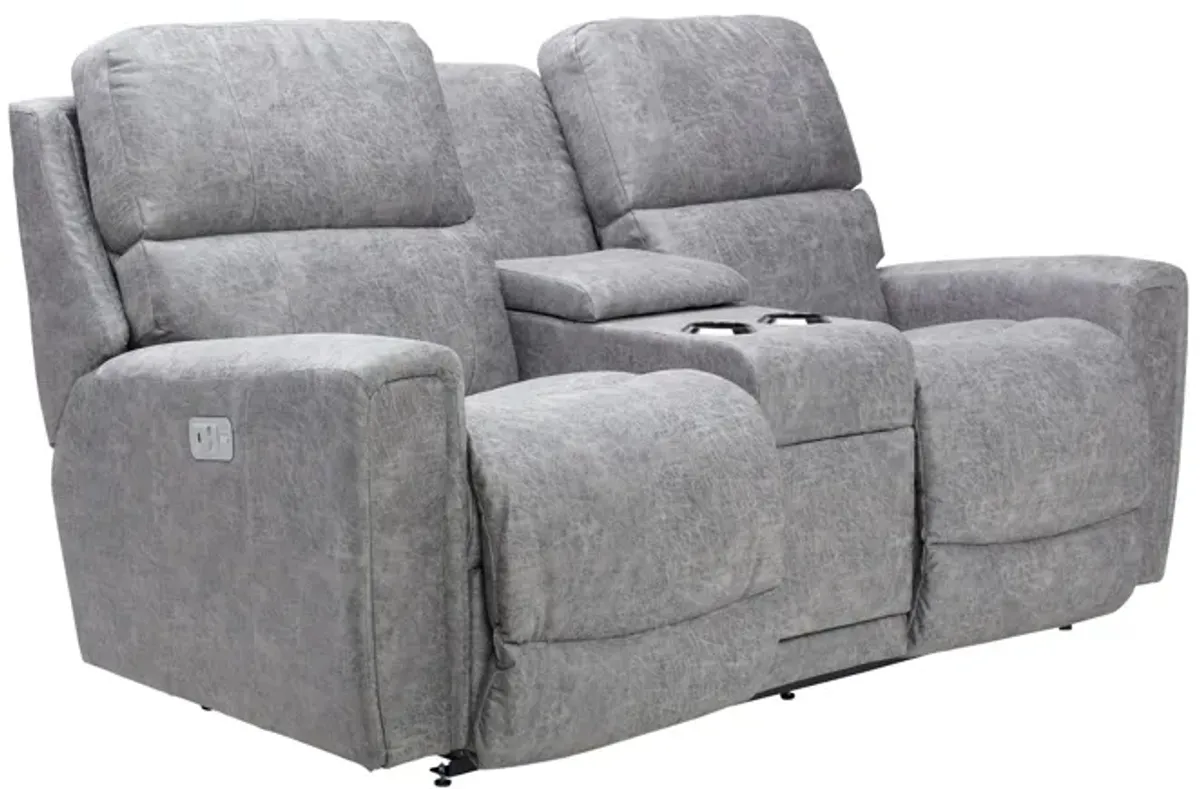 Apollo Dual Power Reclining Console Loveseat by La-Z-Boy