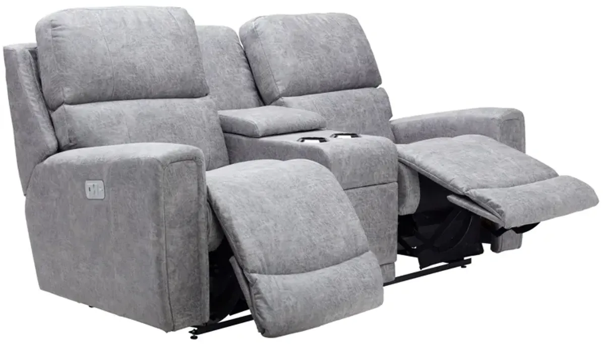 Apollo Dual Power Reclining Console Loveseat by La-Z-Boy