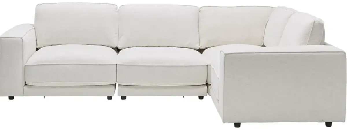 Nathan Snow 4-Piece Sectional with Crypton Home Fabric