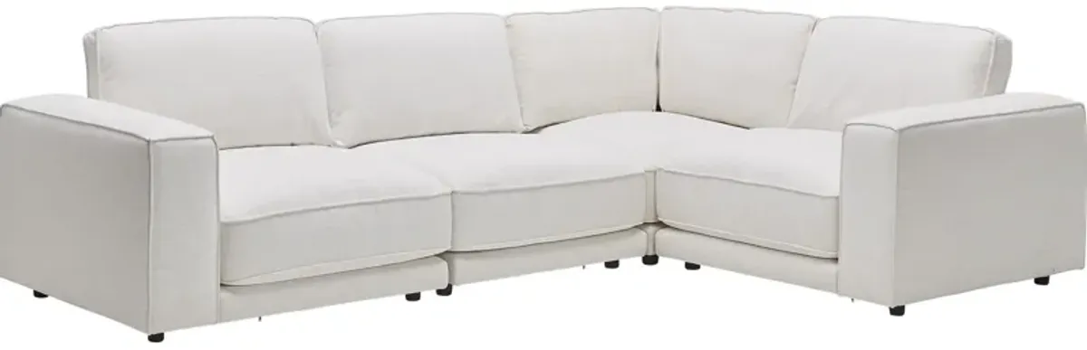 Nathan Snow 4-Piece Sectional with Crypton Home Fabric