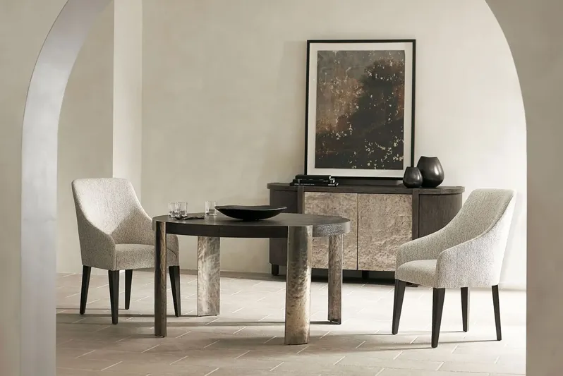 Prado Round Table + 4 Arm Chairs by Bernhardt