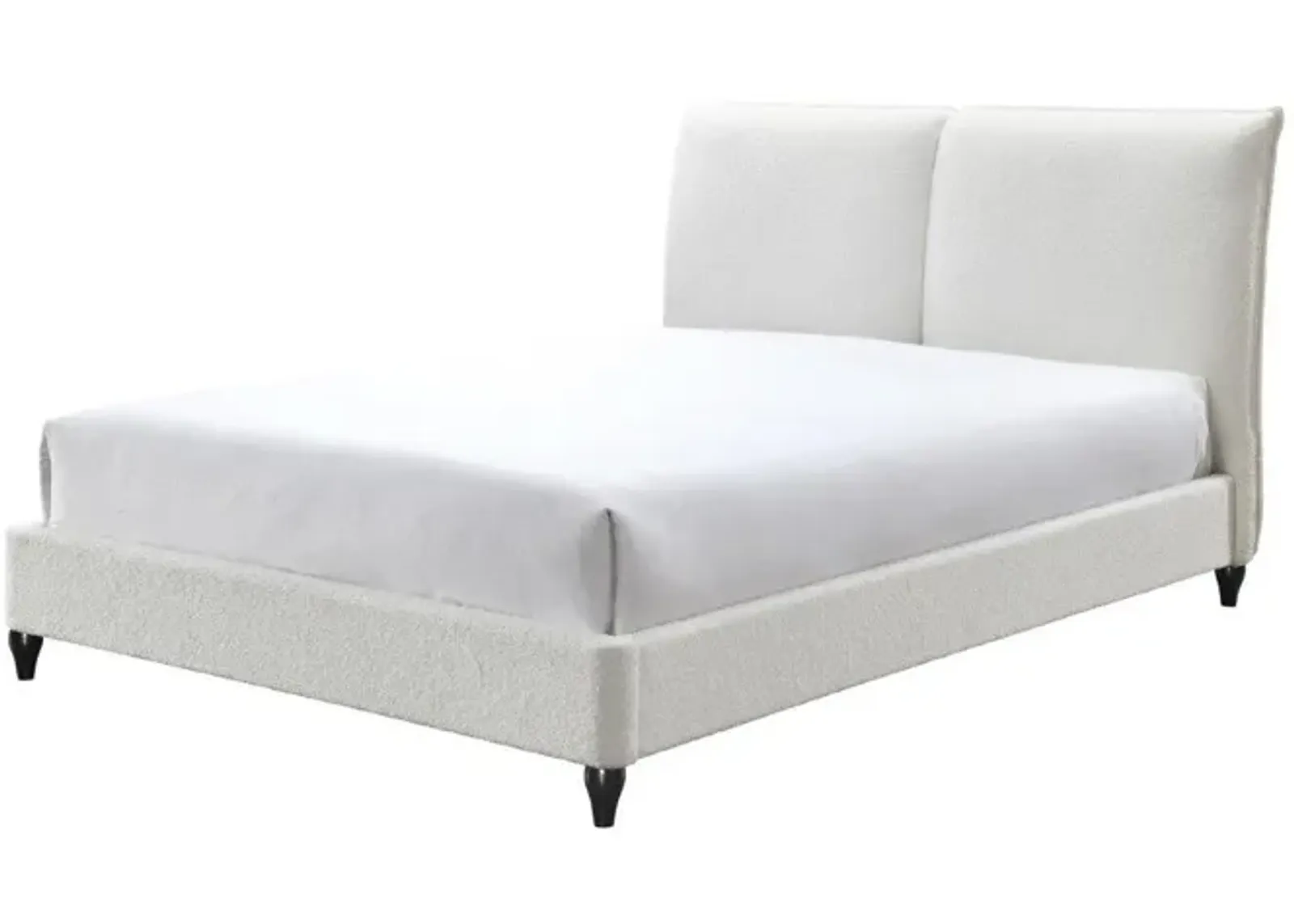 Remi White King Upholstered Bed