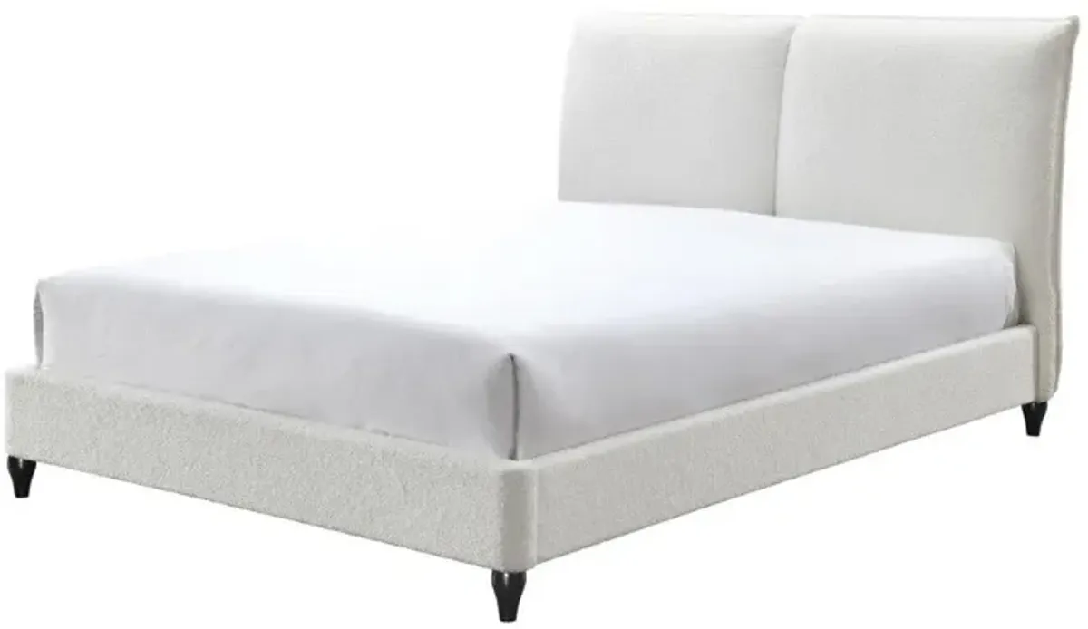 Remi White King Upholstered Bed