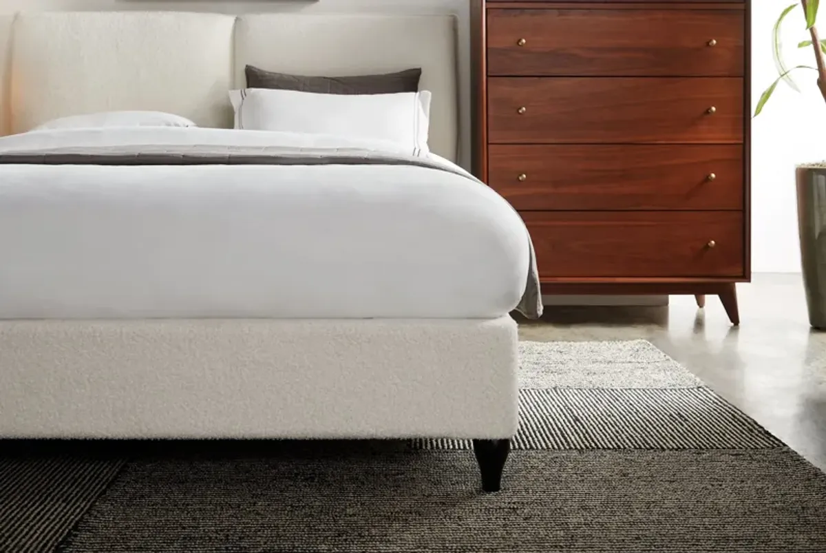 Remi White King Upholstered Bed