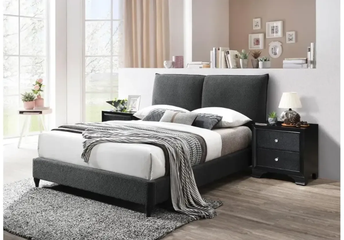 Remi Grey King Upholstered Bed