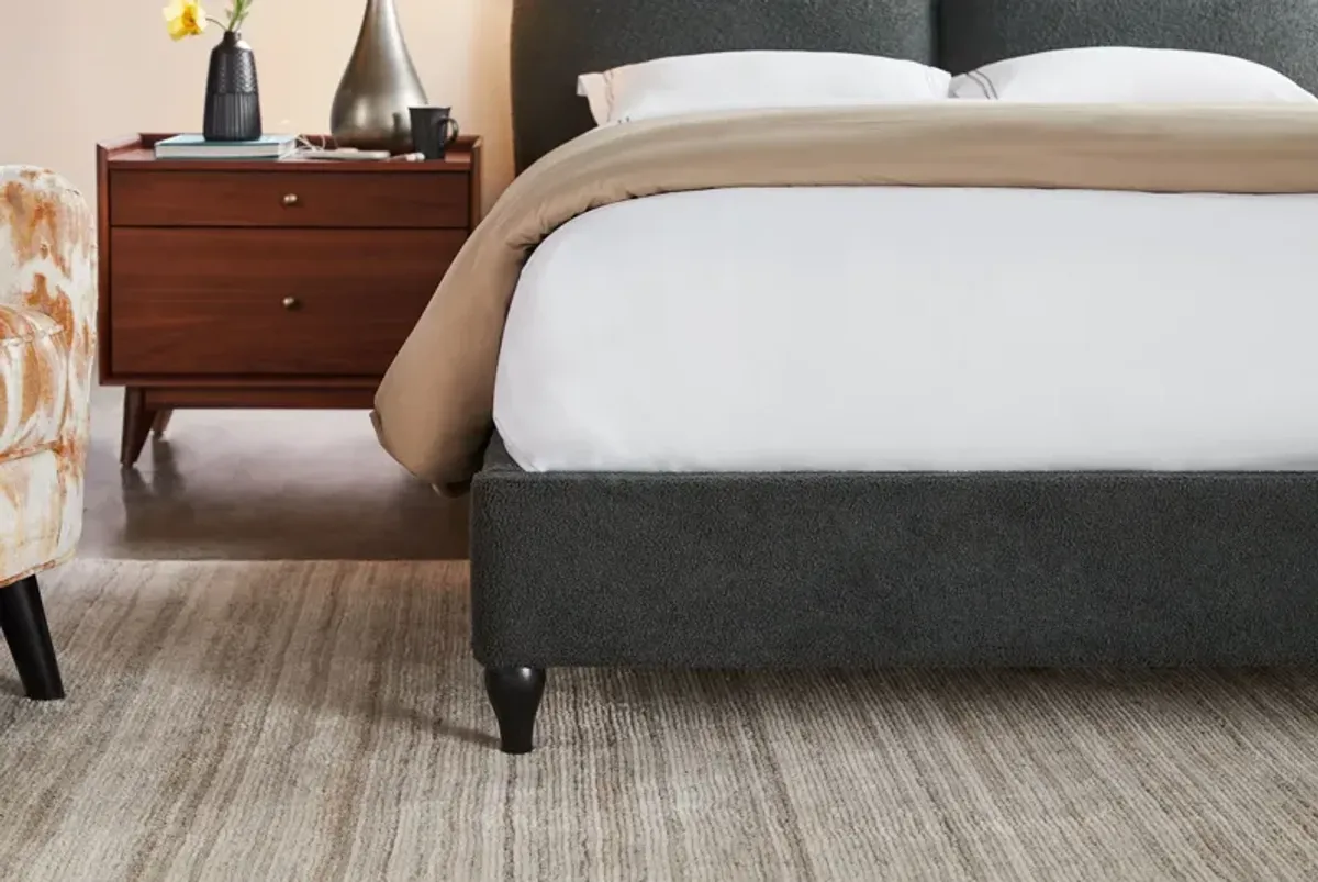 Remi Grey King Upholstered Bed