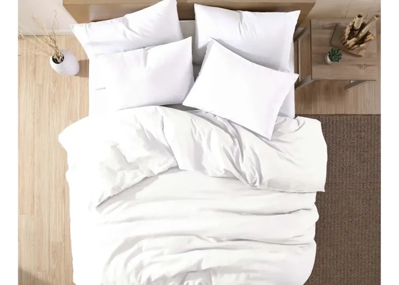 Loft White 3pc Queen Comforter Set