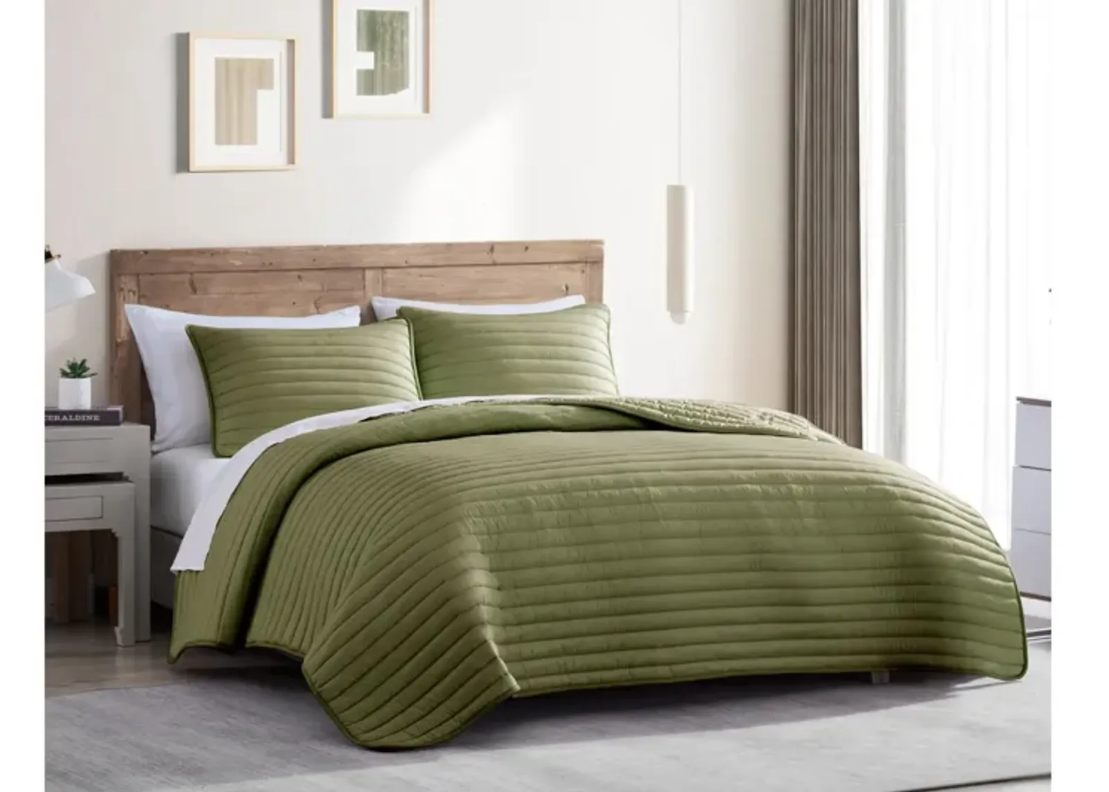 Puffer 2pc Twin Comforter Green