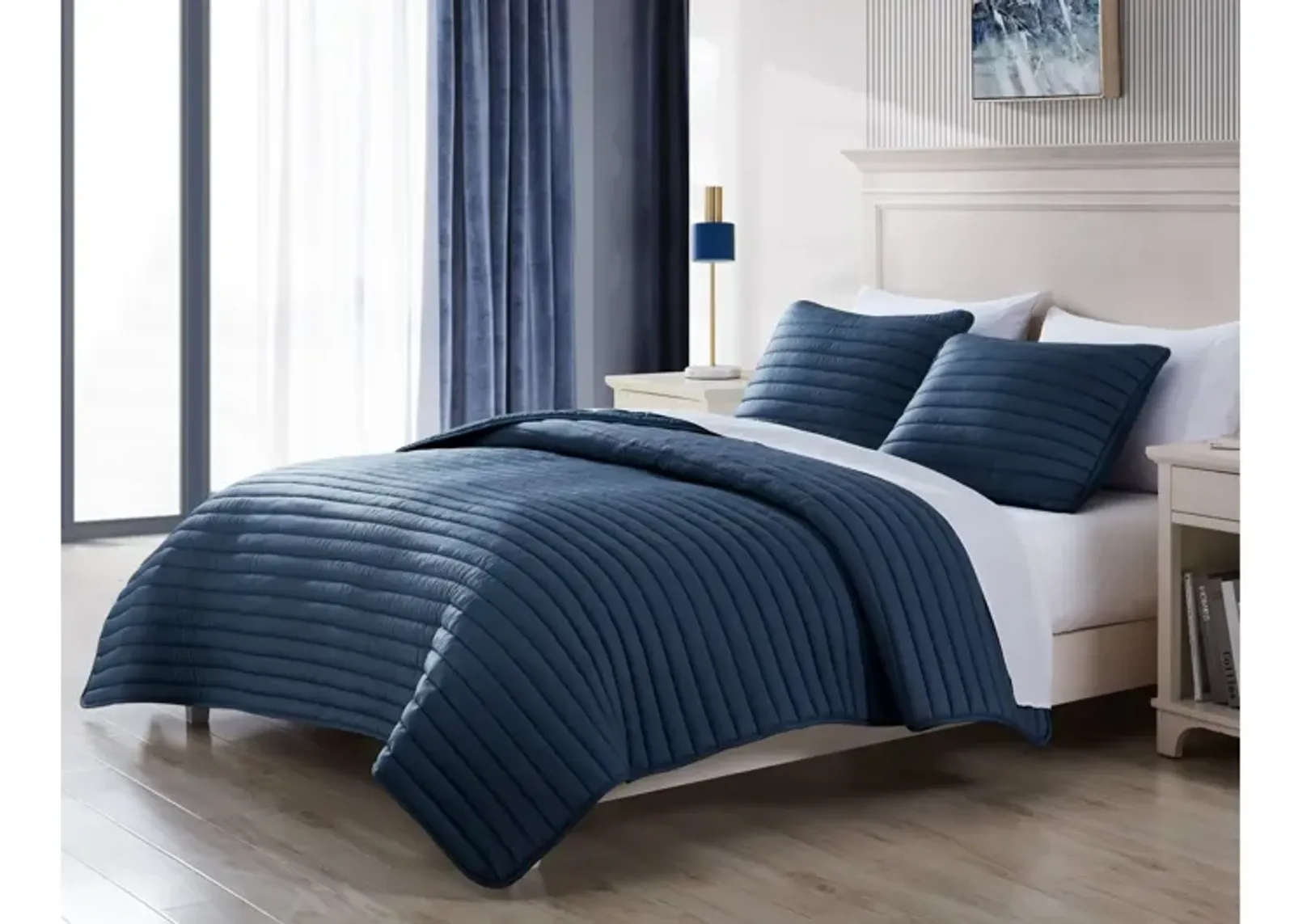 Puffer 2pc Twin Comforter Navy