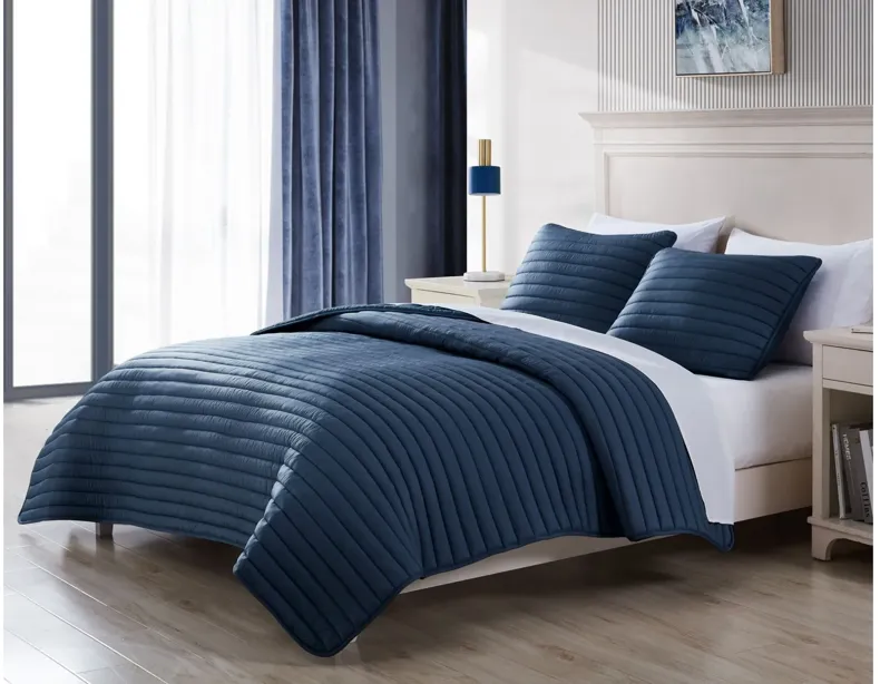 Puffer 3pc Full/Queen Comforter Navy