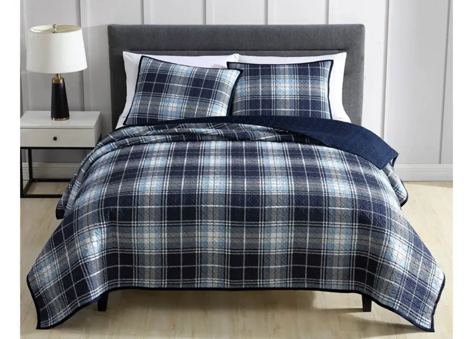 Steven Plaid 2pc Twin Coverlet Set