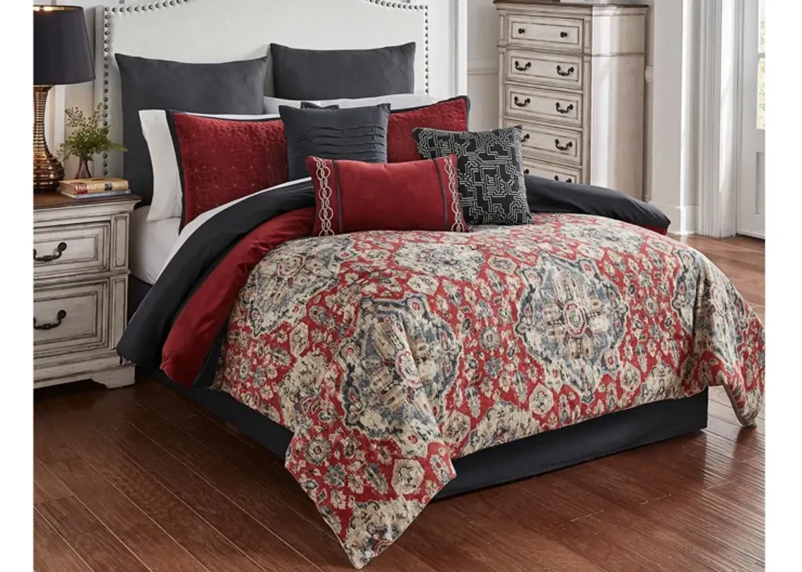 Stewart 9pc Queen Comforter Set