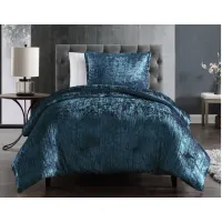 Taos 2pc Velvet Comforter Twin Blue