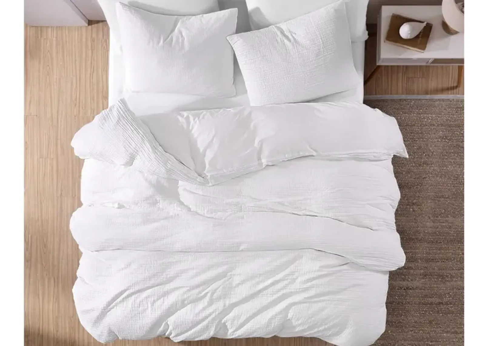 Daniel Gauze Cotton 3pc King Comforter Set White