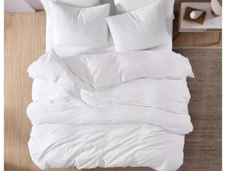 Daniel Gauze Cotton 3pc King Comforter Set White