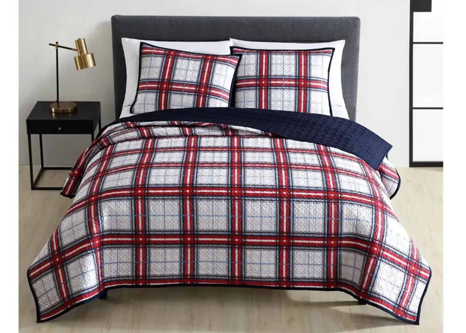 Ellery Plaid 2pc Twin Coverlet Set