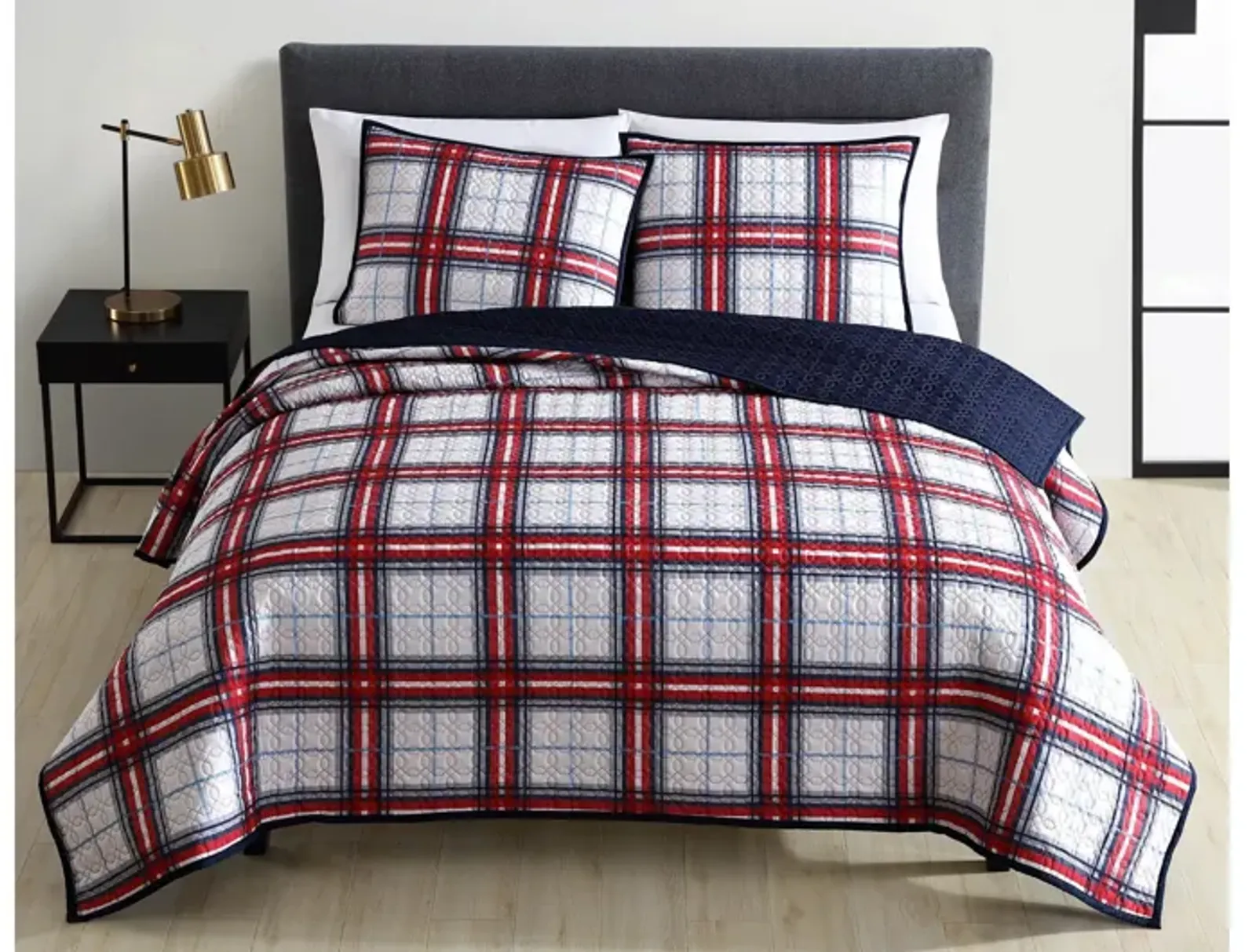 Ellery Plaid 2pc Twin Coverlet Set