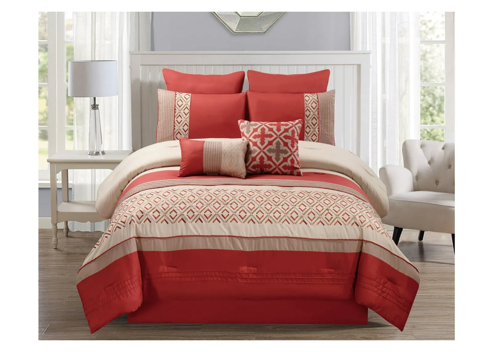 Jaylin 8pc Queen Comforter Set