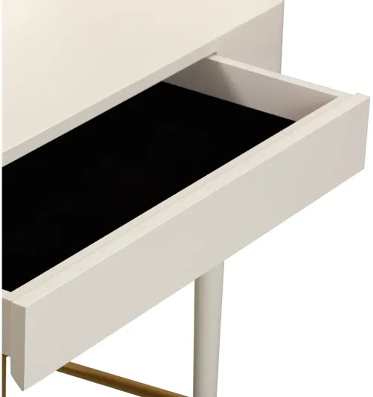 Penelope Cream Vegan Leather Wrapped Vanity Desk