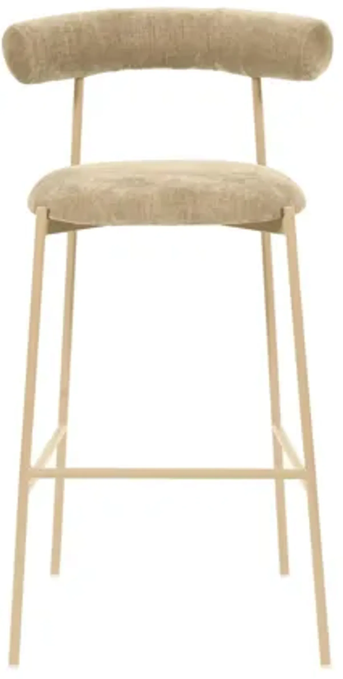 Liliana Taupe Velvet Bar Stool