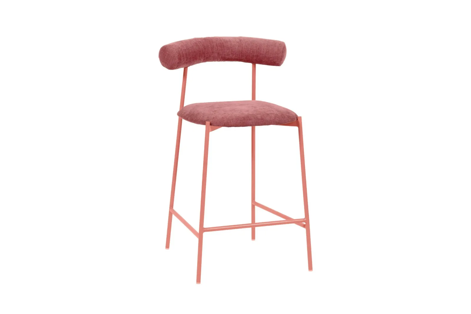 Liliana Mauve Velvet Counter Stool