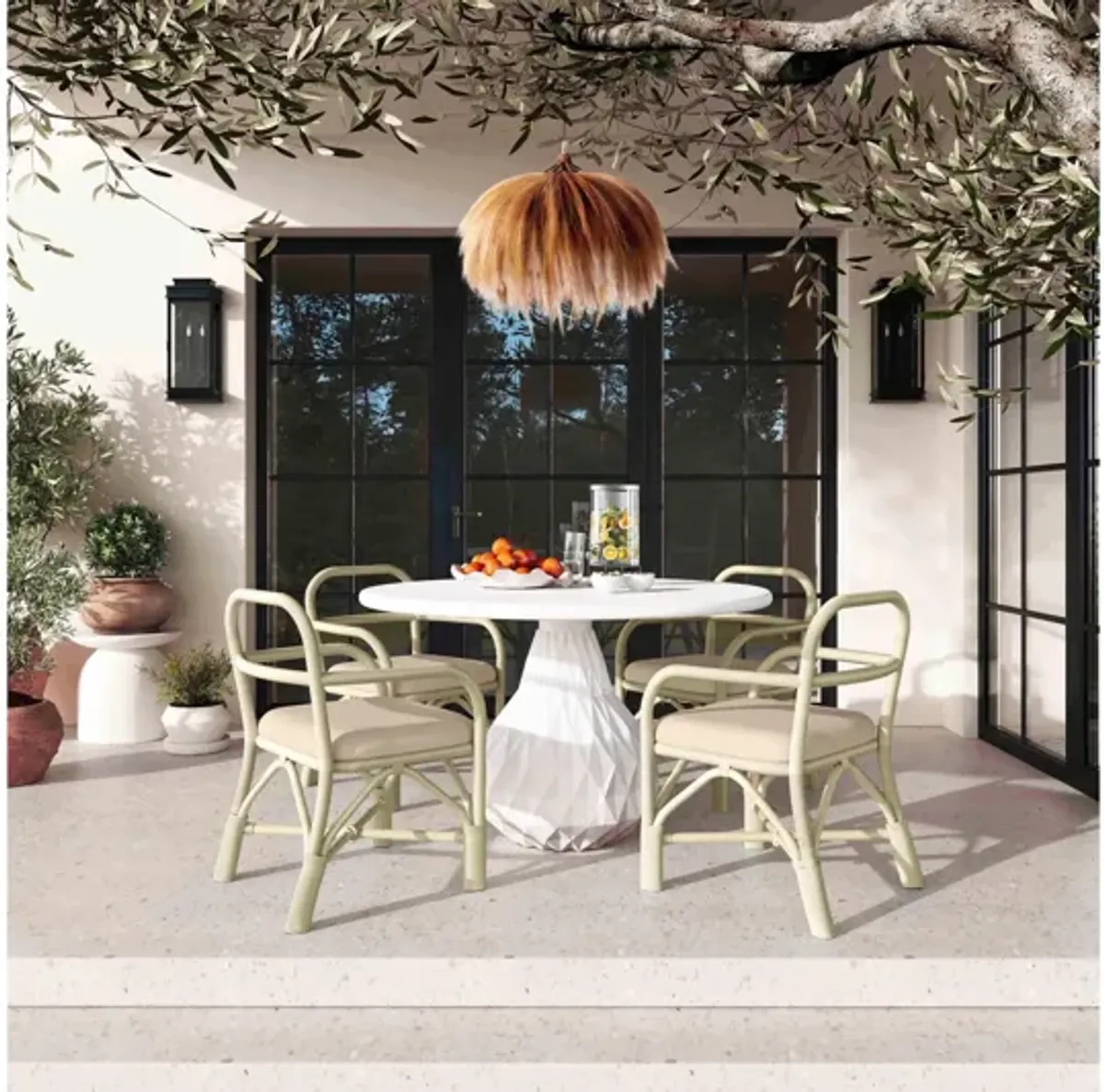 Ginny Cream Rattan Dining Chair