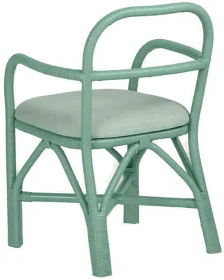 Ginny Green Rattan Dining Chair